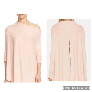 Free People We The Free Lover Rib Thermal Sweater Jersey Knit Sz Medium